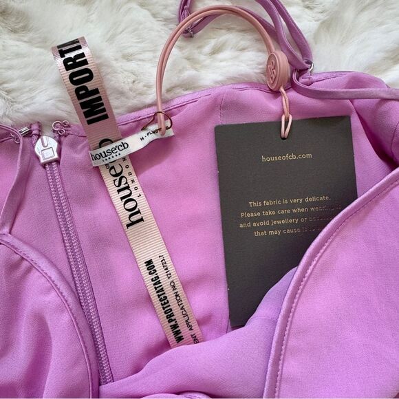 House of CB Mermaid Maxi Dress M Plus Cup - Pink - Picture 6 of 10